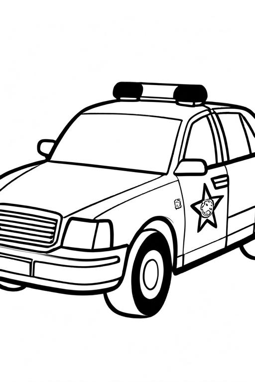 Police Coloring Page 12 for Kids