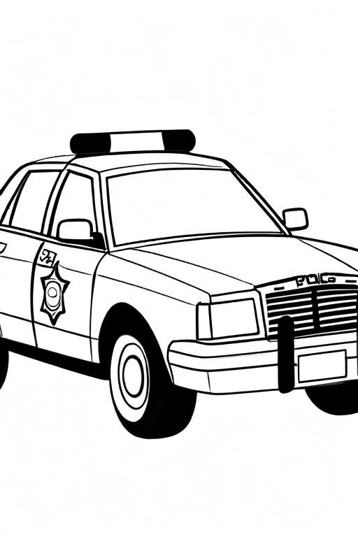 Police Coloring Page 13 for Kids