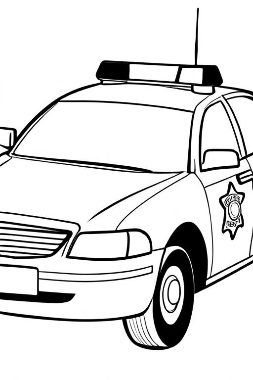 Police Coloring Page 15 for Kids