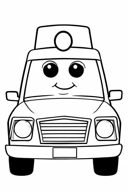 Police Coloring Page 2 for Kids