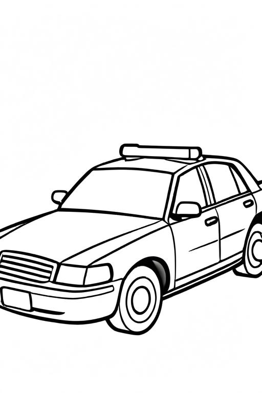 Police Coloring Page 3 for Kids