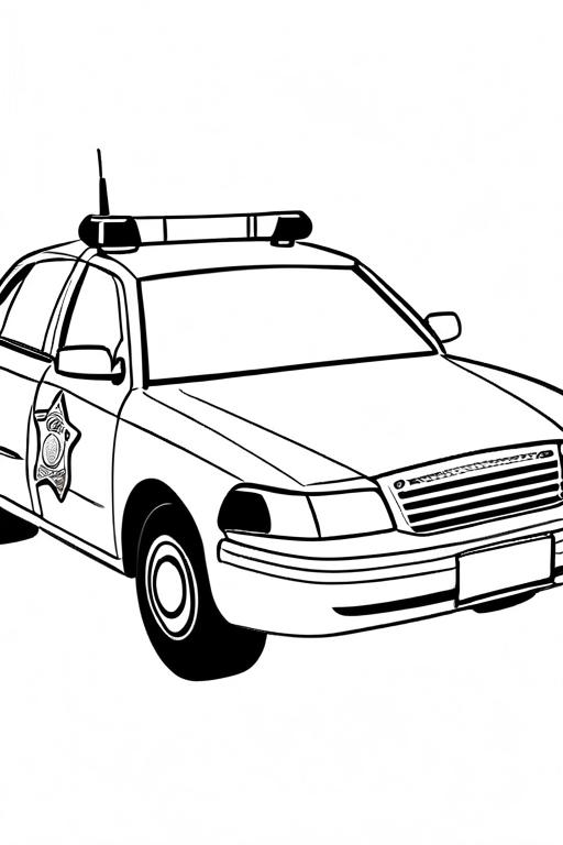 Police Coloring Page 6 for Kids