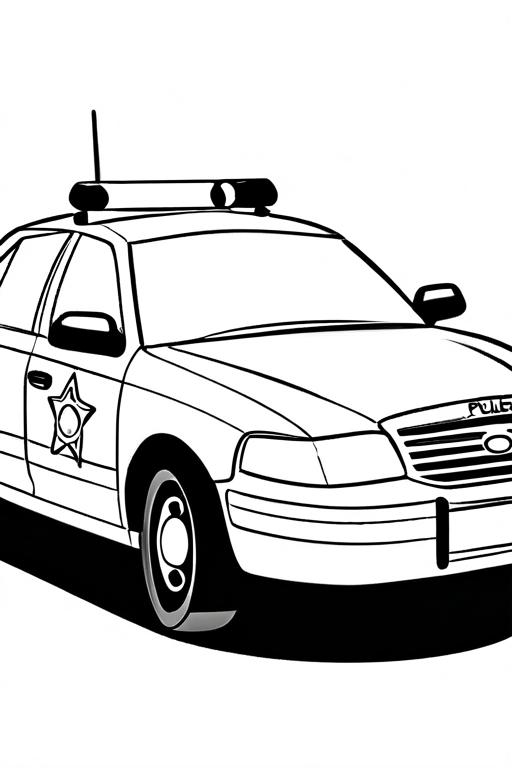 Police Coloring Page 7 for Kids