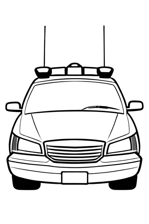 Police Coloring Page 8 for Kids