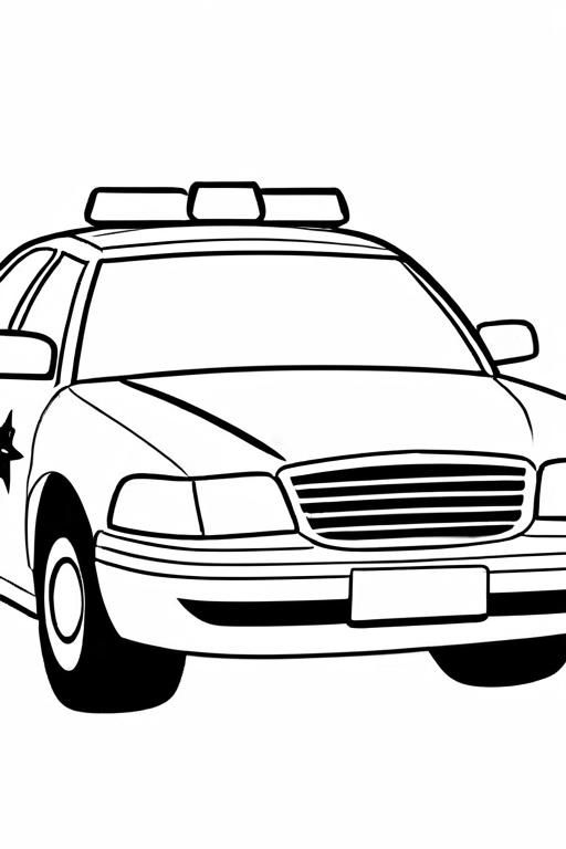 Police Coloring Page 9 for Kids