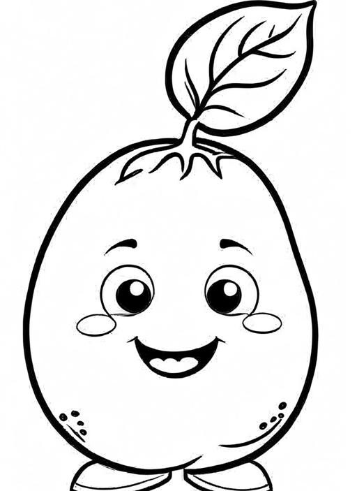 Potato Coloring Page 1 for Kids