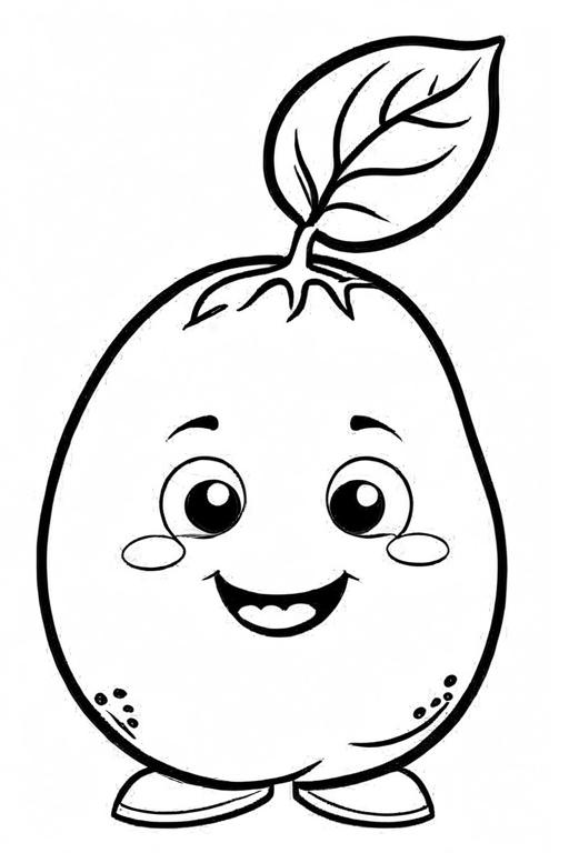 Potato Coloring Page 1 for Kids