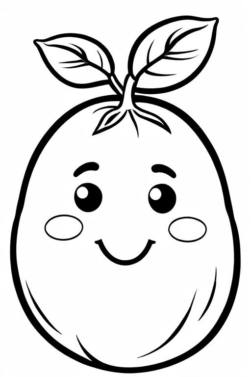 Potato Coloring Page 12 for Kids