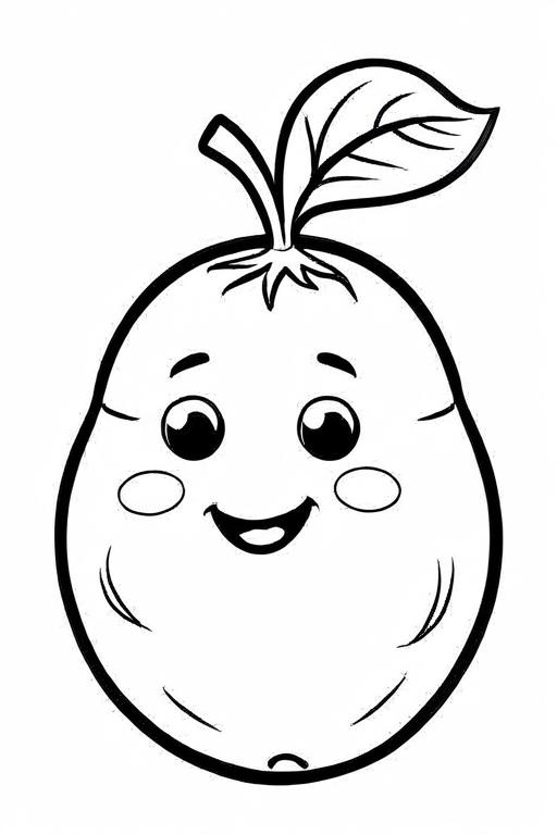 Potato Coloring Page 14 for Kids