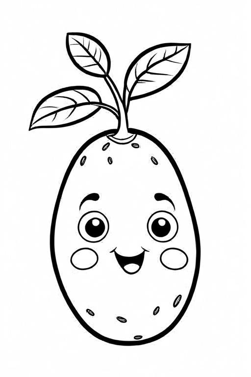 Potato Coloring Page 16 for Kids