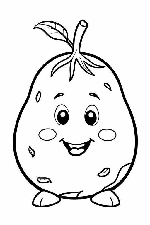 Potato Coloring Page 17 for Kids