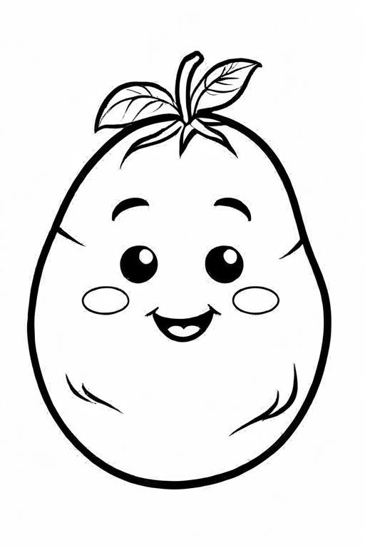 Potato Coloring Page 19 for Kids