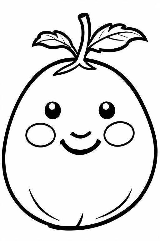 Potato Coloring Page 2 for Kids