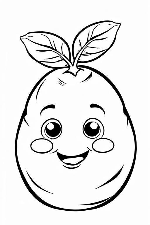 Potato Coloring Page 20 for Kids