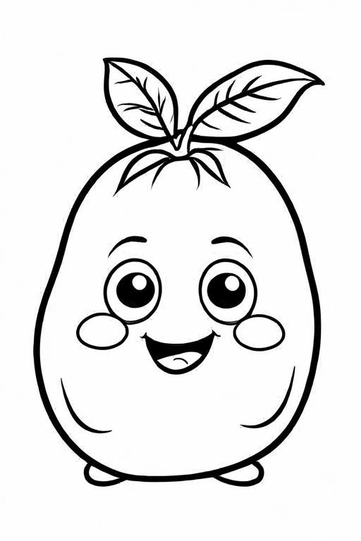 Potato Coloring Page 24 for Kids