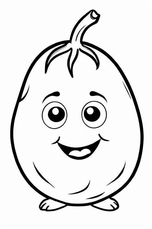 Potato Coloring Page 25 for Kids