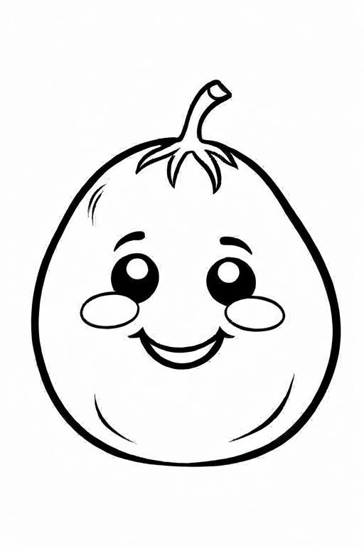 Potato Coloring Page 28 for Kids