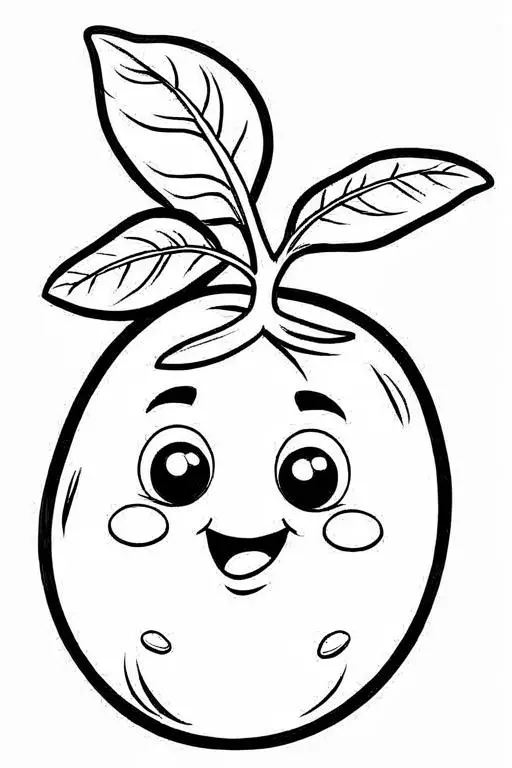 Potato Coloring Page 3 for Kids