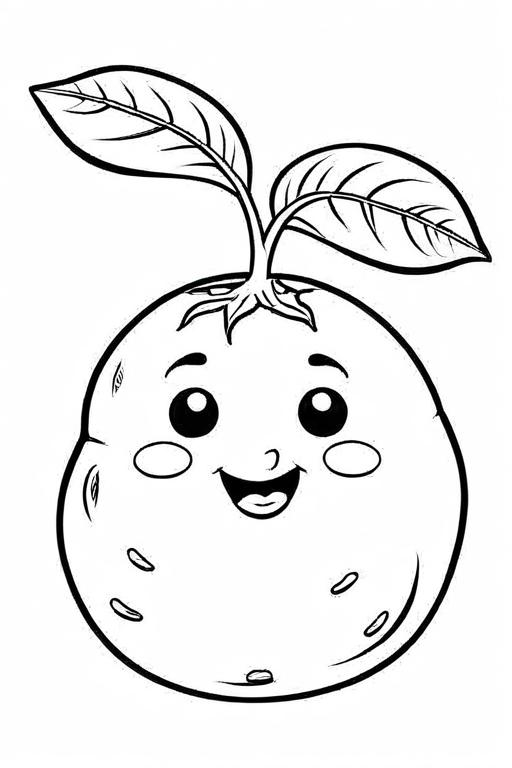 Potato Coloring Page 32 for Kids