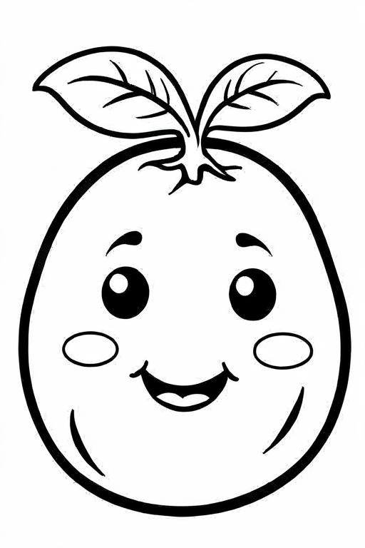 Potato Coloring Page 34 for Kids