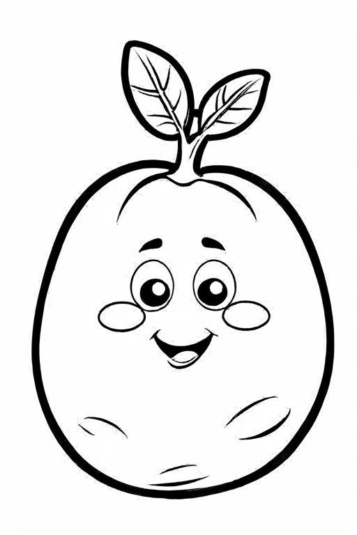 Potato Coloring Page 36 for Kids