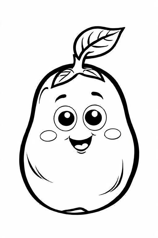 Potato Coloring Page 40 for Kids