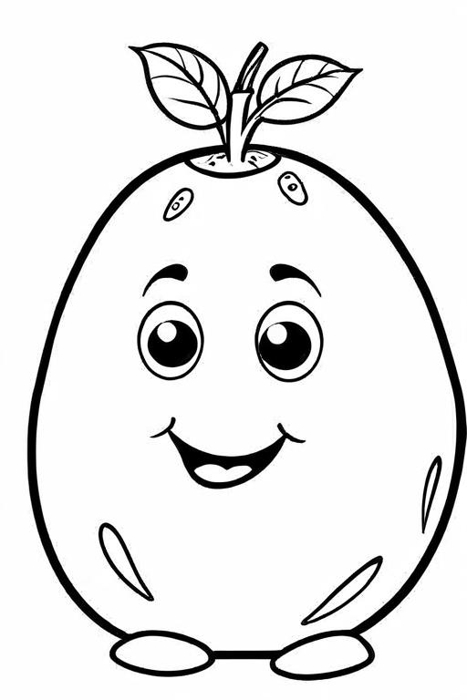 Potato Coloring Page 43 for Kids