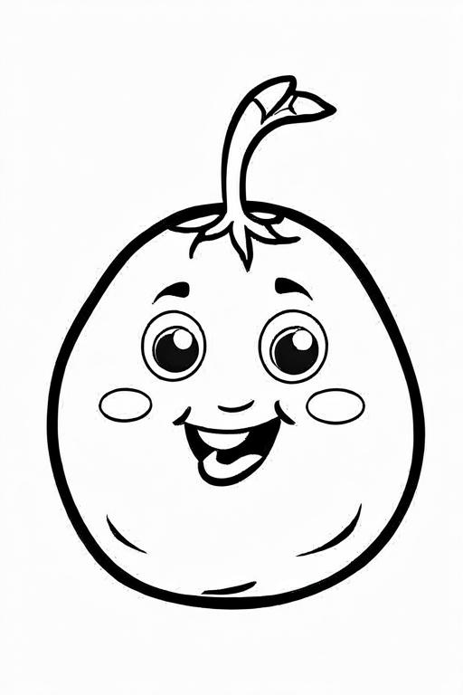 Potato Coloring Page 44 for Kids