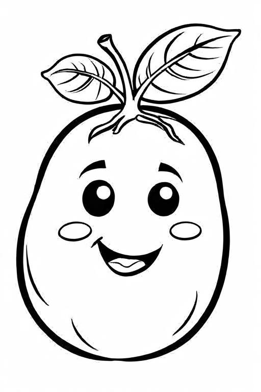 Potato Coloring Page 45 for Kids