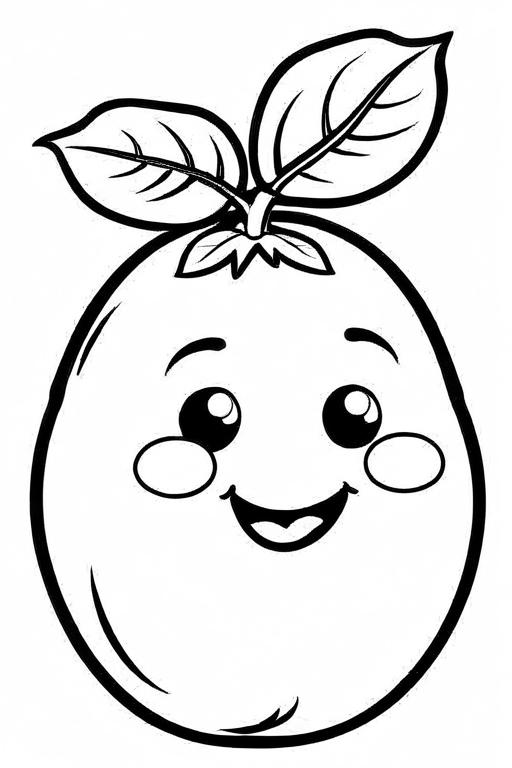 Potato Coloring Page 47 for Kids