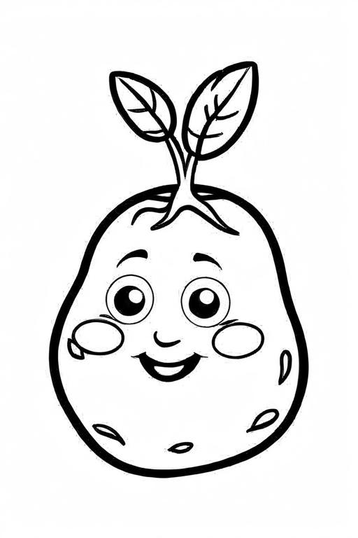 Potato Coloring Page 49 for Kids