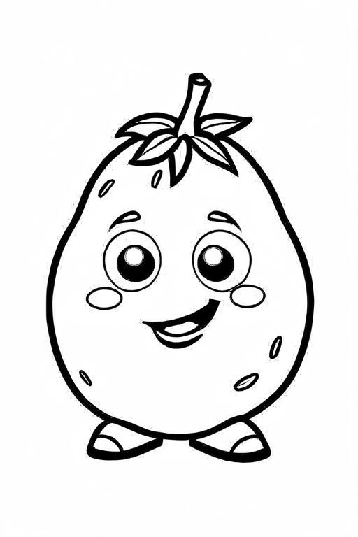 Potato Coloring Page 50 for Kids