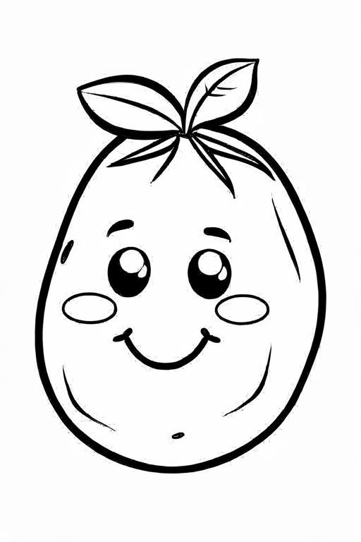 Potato Coloring Page 51 for Kids