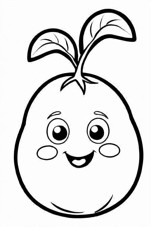 Potato Coloring Page 52 for Kids