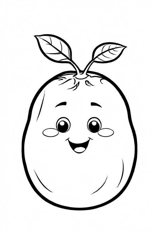 Potato Coloring Page 53 for Kids