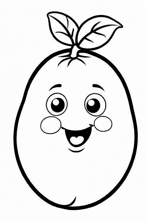 Potato Coloring Page 59 for Kids