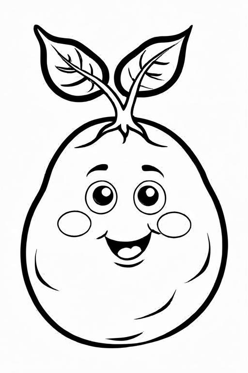 Potato Coloring Page 62 for Kids