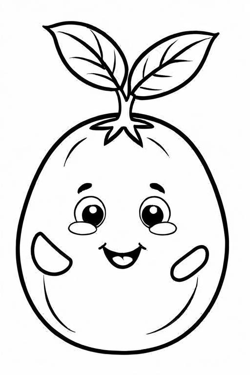 Potato Coloring Page 65 for Kids