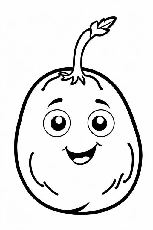 Potato Coloring Page 66 for Kids