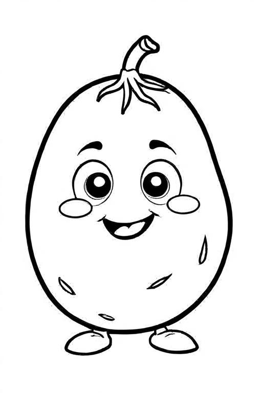 Potato Coloring Page 67 for Kids