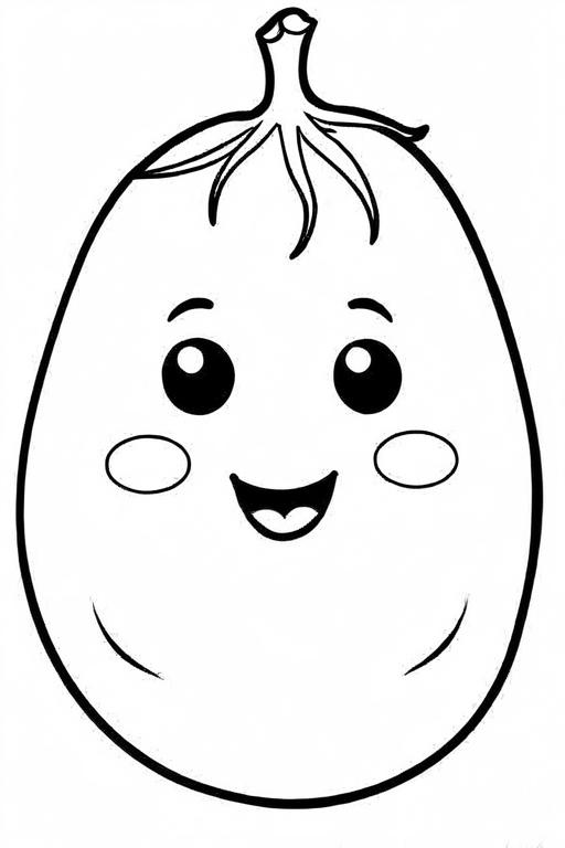 Potato Coloring Page 7 for Kids