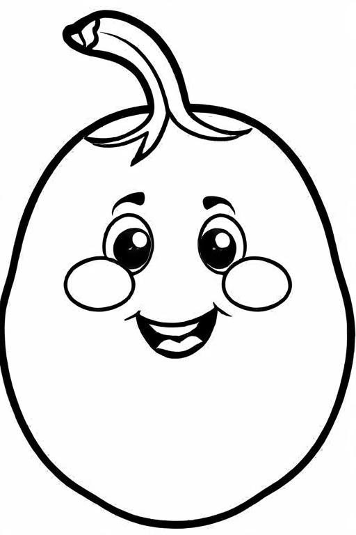 Potato Coloring Page 70 for Kids