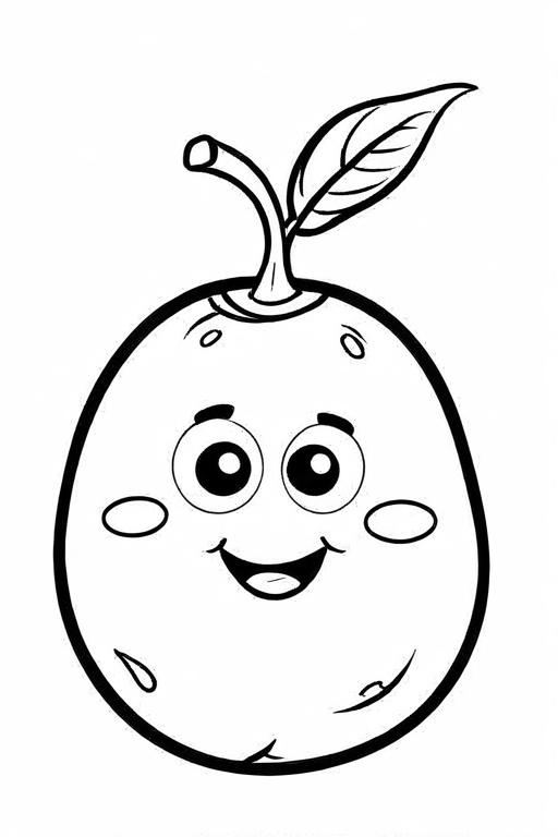 Potato Coloring Page 72 for Kids