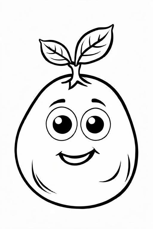 Potato Coloring Page 9 for Kids