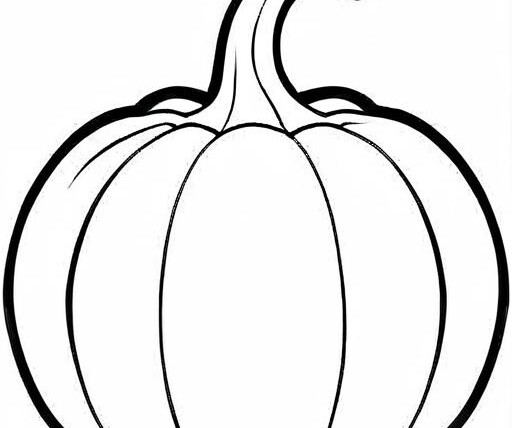 Pumpkin Coloring Page 1 for Kids