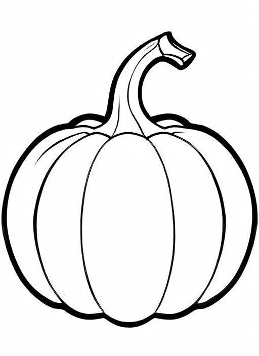 Pumpkin Coloring Page 1 for Kids