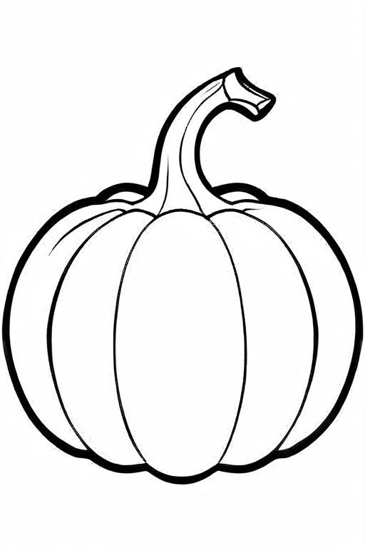 Pumpkin Coloring Page 1 for Kids