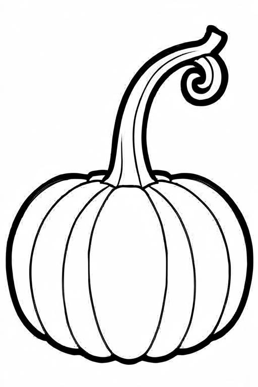 Pumpkin Coloring Page 2 for Kids