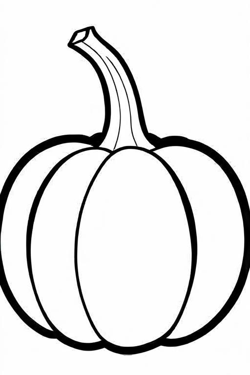 Pumpkin Coloring Page 4 for Kids