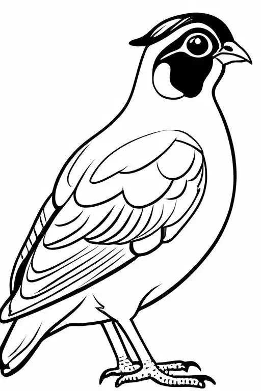 Quail Coloring Page 10 for Kids